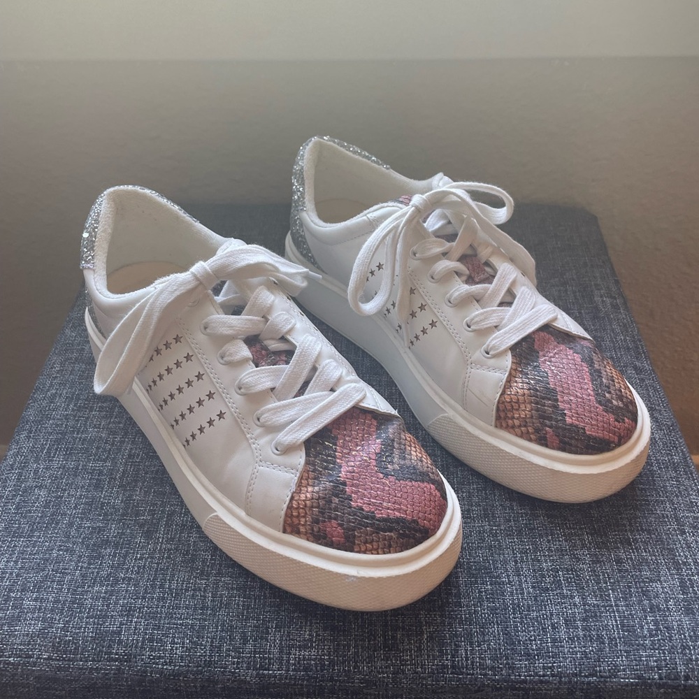 Jennifer Lopez Snake skin and Sparkles Sneakers